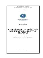 Hậu quả pháp lý của việc chấm dứt hợp đồng lao động trái pháp luật