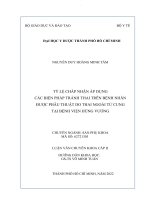 Tỷ lệ chấp nhận áp dụng các biện pháp tránh thai trên bệnh nhân được phẫu thuật do thai ngoài tử cung tại bệnh viện hùng vương