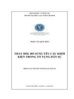 Thay đổi, bổ sung yêu cầu khởi kiện trong tố tụng dân sự