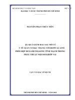 Hiệu quả giảm đau sau mổ của gây tê gian cơ bậc thang với ropivacaine phối hợp dexamethasone tĩnh mạch trong phẫu thuật nội soi khớp vai