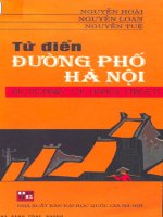 Từ điển đường phố hà nội