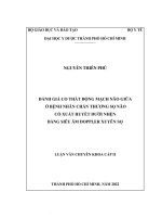 Đánh giá co thắt động mạch não giữa ở bệnh nhân chấn thương so não có xuất huyết dưới nhện bằng siêu âm doppler xuyên sọ