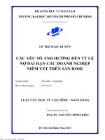 Các yếu tố ảnh hưởng đến tỷ lệ nợ dài hạn các doanh nghiệp niêm yết trên sàn hose