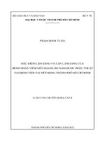 đặc điểm lâm sàng và cận lâm sàng của bệnh nhân viêm mũi xoang do nấm được phẫu thuật tại bệnh viện tai mũi họng thành phố hồ chí minh