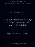 Hoạt động phổ biến giáo dục pháp luật của báo chí tại tp hồ chí minh