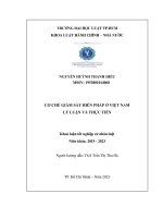 Cơ chế giám sát hiến pháp ở việt nam lý luận và thực tiễn