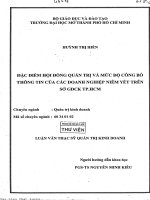 Đặc điểm hội đồng quản trị và mức độ công bố thông tin của các doanh nghiệp niêm yết trên sở gdck tp  hcm