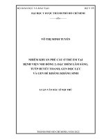 Nhiễm khuẩn phế cầu ở trẻ em tại bệnh viện nhi đồng 2 đặc điểm lâm sàng, tuýp huyết thanh, gen độc lực và gen đề kháng kháng sinh