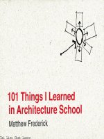 101 things i learned in architecture school