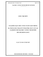 Tỉ lệ rối loạn chức năng tuyến giáp trong ba tháng đầu thai kỳ ở thai phụ nguy cơ cao tại bệnh viện đại học y dược thành phố hồ chí minh cơ sở 1  1