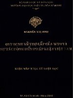 Quy định về trợ cấp của wto và sự tác động đến pháp luật việt nam