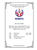 BIÊN SOẠN QUY TRÌNH KIỂM TRA, SỬA CHỮA HỆ THỐNG TRUYỀN LỰC  ĐIỀU KHIỂN XE KIA SELTOS