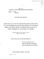 khảo sát các yếu tố ảnh hưởng đến sự hài lòng của người bệnh ngoại trú bảo hiểm y tế với hoạt động cấp phát thuốc tại bệnh viện quận 10 và thực nghiệm các giải pháp can thiệp