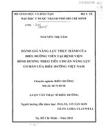 Đánh giá năng lực thực hành của điều dưỡng viên tại bệnh viện bình dương theo tiêu chuẩn năng lực cơ bản của điều dưỡng tại việt nam