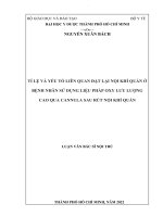 Tỉ lệ và yếu tố liên quan đặt lại nội khí quản ở bệnh nhân sử dụng liệu pháp oxy lưu lượng cao qua cannula sau rút nội khí quản