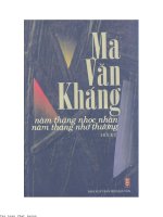 Năm tháng nhọc nhằn, năm tháng nhớ thương   hồi ký