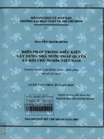 Hiến pháp trong điều kiện xây dựng nhà nước pháp quyền xã hội chủ nghã việt nam