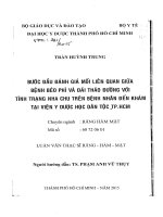 Bước đầu đánh giá mối liên quan giữa bệnh béo phì và đái tháo đường với tình trạng nha chu trên bệnh nhân đến khám tại viện y dược học dân tộc tp hcm