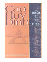 Tuyển tập tác phẩm cao huy đỉnh