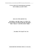 Hệ thống chỉ tiêu phục vụ công tác dự báo kinh tế thành phố hồ chí minh thực trạng và hướng hoàn thiện