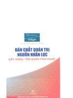 Bản chất quản trị nguồn nhân lực gầy dựng  đội quân tinh nhuệ