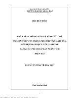Phân tích, đánh giá khả năng ức chế ăn mòn thép ct3 trong môi trường axit của hỗn hợp br  hoặc i  với caffeine bằng phương pháp phân tích hiện đại