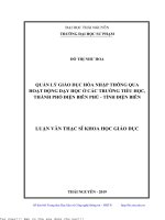 Quản lý giáo dục hòa nhập thông qua hoạt động dạy học ở các trường tiểu học, thành phố điện biên phủ   tỉnh điện biên