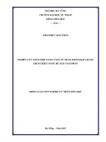 Nghiên cứu tổng hợp nano vàng từ dung dịch haucl4 bằng dịch chiết nước rễ xáo tam phân