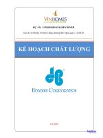 Kế hoạch chất lượng công trình, kế hoạch chất lượng thi công công trình