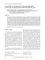 Tỷ lệ nhiễm HIV ở nam quan hệ tình dục đồng giới và các yếu tố liên quan tại thành phố Cần Thơ, 2021