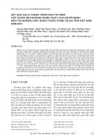 Kết quả sau 6 tháng triển khai thí điểm cấp phát thuốc Methadone nhiều ngày cho người bệnh điều trị nghiện chất dạng thuốc phiện tại ba tỉnh Việt Nam năm 2021
