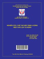 (Đồ án hcmute) nghiên cứu, chế tạo máy định lượng mộc chả lụa tự động