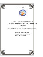 Báo cáo trang thiết bị TTYT