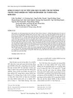 Hành vi nguy cơ và tiếp cận dịch vụ điều trị dự phòng trước phơi nhiễm HIV trên nhóm MSM tại Thanh Hóa, năm 2022