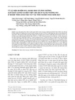 Tỷ lệ hiện nhiễm HIV, giang mai và ảnh hưởng của dịch Covid19 đến tiếp cận dịch vụ dự phòng HIV ở nhóm tiêm chích ma túy tại tỉnh Khánh Hòa năm 2021