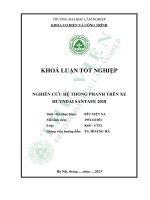 Nghiên cứu hệ thống phanh trên xe huyndai santafe 2018