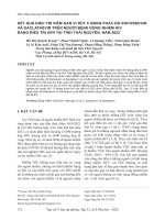 Kết quả điều trị viêm gan vi rút C bằng phác đồ SOFOSBUVIR và DACLATASVIR trên người bệnh đồng nhiễm HIV đang điều trị ARV tại tỉnh Thái Nguyên, năm 2022
