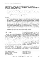 Đánh giá tình trạng xét nghiệm chẩn đoán nhiễm HIV và một số yếu tố liên quan ở nhóm nam nghiện chích ma túy tại tỉnh Quảng Ninh năm 2021