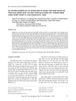 Xu hướng nhiễm HIV và giang mai ở quần thể nam quan hệ tình dục đồng giới tại Việt Nam qua giám sát trọng điểm lồng ghép hành vi, giai đoạn 20152020