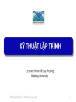 Bài giảng kỹ thuật lập trình ngôn ngữ lập trình c (phần 2)   phan hồ duy phương