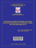(Đồ án hcmute) giải pháp đẩy mạnh hoạt động xuất khẩu cà phê việt nam sang thị trường eu trong bối cảnh hiệp định evfta