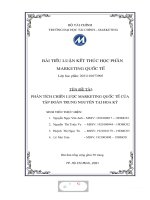 PHÂN TÍCH CHIẾN LƯỢC MARKETING QUỐC TẾ CỦA TẬP ĐOÀN TRUNG NGUYÊN TẠI HOA KỲ