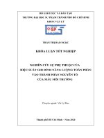Khóa luận tốt nghiệp đại học nghiên cứu sự phụ thuộc của hiệu suất ghi đỉnh năng lượng toàn phần vào thành phần nguyên tố của mẫu môi trường
