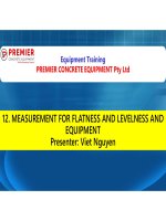 12  measurement for flatness and levelness and equipment