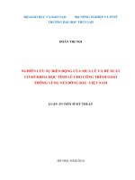 Luận án tiến sĩ kỹ thuật nghiên cứu sự biến động của mưa lũ và đề xuất cơ sở khoa học tính lũ cho công trình giao thông vùng núi đông bắc   việt nam