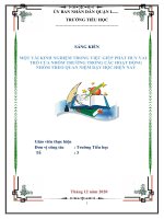SKKN phát huy vai trò nhóm trưởng trong các hoạt động dạy học