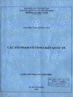 Các tội phạm có tính chất quốc tế