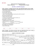Đề luyện thi HSG Anh 9 cấp Tỉnh