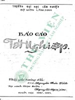 Sơ bộ so sánh sinh trưởng của bạch đàn cao sản (eucalyptus camaldulensis) 22 tháng tuổi trồng thuần loài trên 2 dạng địa hình khác nhau tại đội sản xuất xí nghiệp hòa thành, huyện hòa vang, tỉnh quảng nam đà nẵng