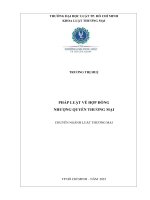 Pháp luật về hợp đồng nhượng quyền thương mại